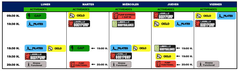 Imagen de Horario clases